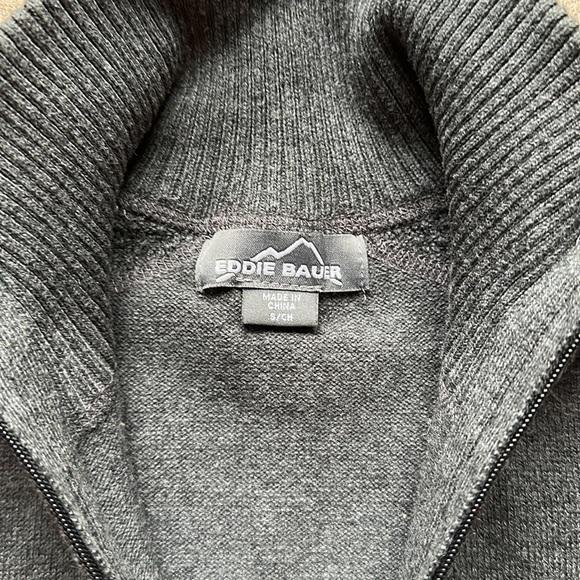 Eddie Bauer 🔥 1/4 Zip Up Grey Sweater Sz S - Picture 6 of 10
